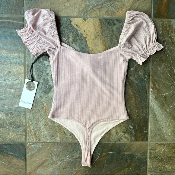 Privacy Please Olive Bodysuit in Pink Lemonade NWT Women’s Size XS - Picture 7 of 13